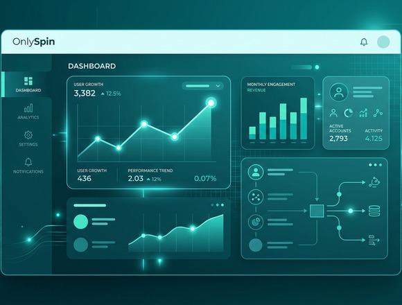 OnlySpin platform genel görünümü ve özellikler